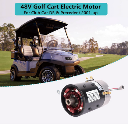 Golf Cart KDS Electric Motor DC 48V 3.7KW for 2001+ Club Car DS & Precedent Models W/IQ/i2 System GE Advanced Motor ZQS48-3.7-T-GN, 102240102, 103572501