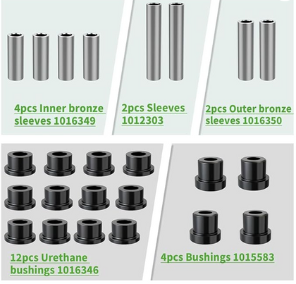 Leaf Spring & Upper A Arm Bushing Kit for Club Car DS Golf Cart 1992-up, # 1016346, 1016349, 1016350, 1012303, 1015583, 70291-G01