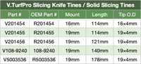 Slicing Knife Tines / Solid Slicing Tines