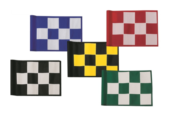Plain Laser Cut Checkered Putting Green Flags